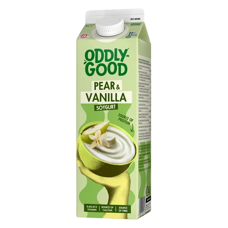 Sojagurt Päron Vanilj 2% 1000g