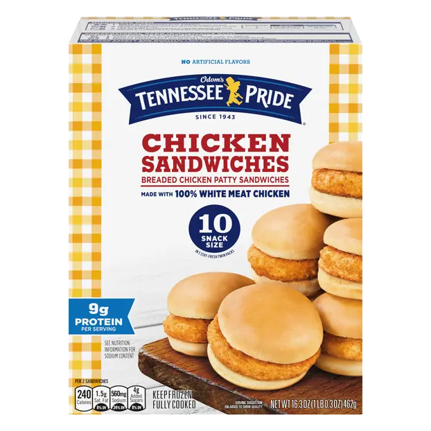 Snack Size Chicken Sandwiches - 10 ct Frozen