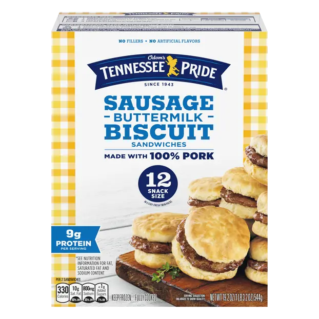 Snack Size Sausage & Buttermilk Biscuits - 12 ct