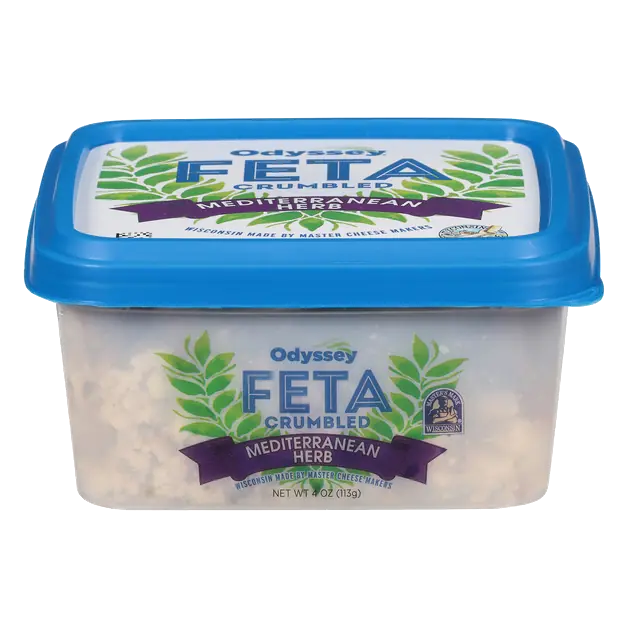 Mediterranean Herb Feta Cheese Crumbled