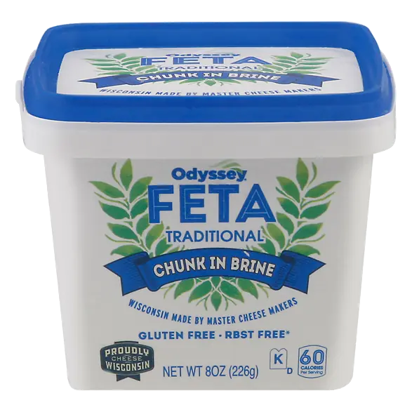 Traditional Feta Cheese Block in Brine