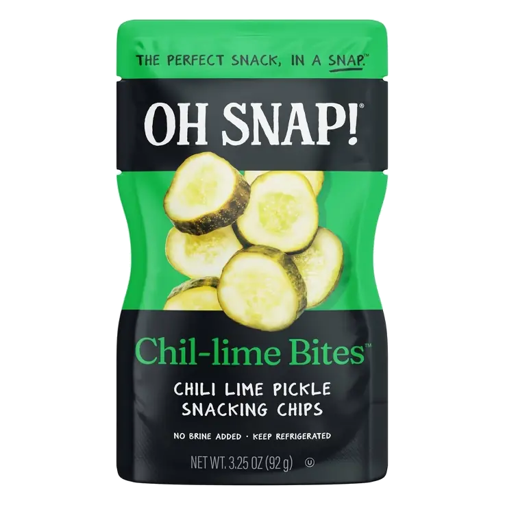 OH SNAP! Chili-Lime Bites Pickle Snack Pack, 3.25oz: Certified Gluten-Free, Vegan