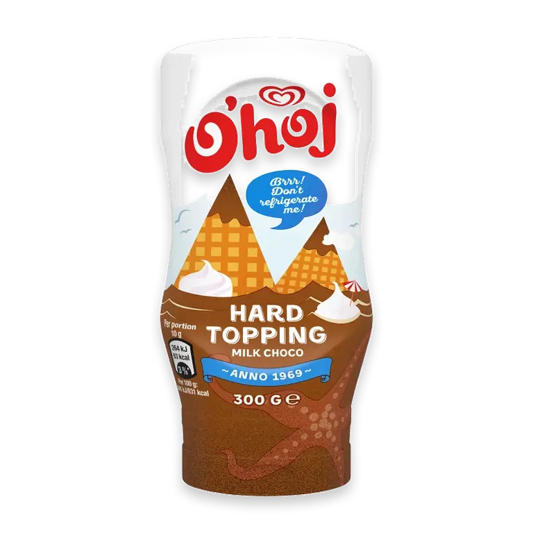 Chokladsås Hard Topping Mjölkchocklad 300g