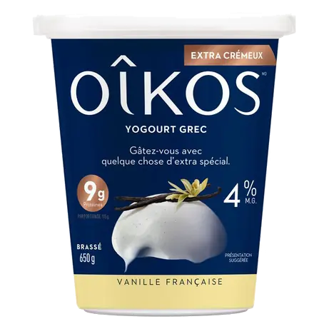 4% Greek Yogurt French Vanilla Extra Creamy 650 g