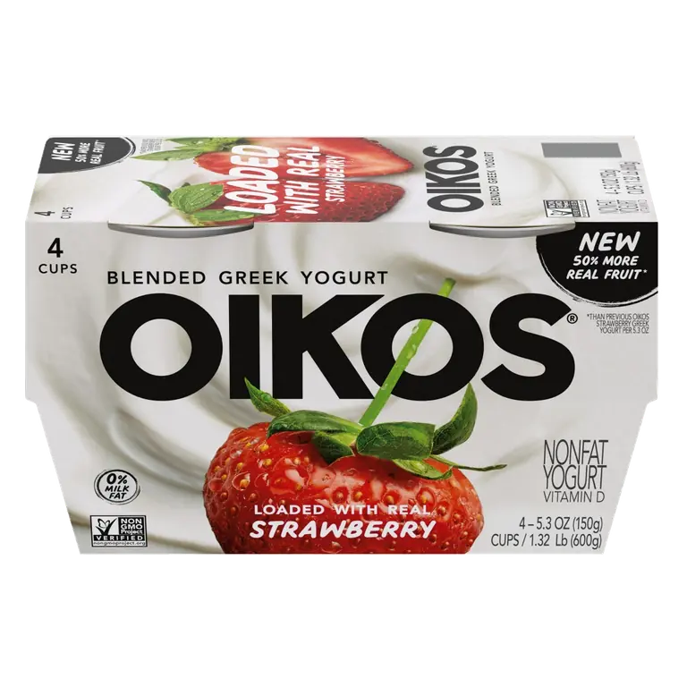 Blended Greek with Real Strawberry Nonfat Yogurt