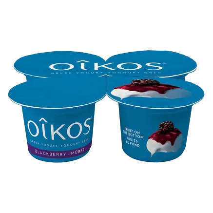Greek Yogurt Fruit On The Bottom Blackberry Flavour 4 x 100 g