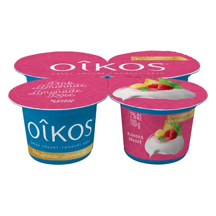 Greek Yogurt Limited Edition Pink Lemonade 4 x 100 g