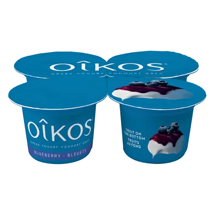 2% Greek Yogurt Fruit On The Bottom Blueberry Flavour 4 x 100 g