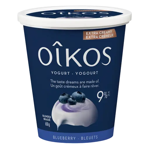 9% Greek Yogurt Extra Creamy Blended Blueberry 650 g