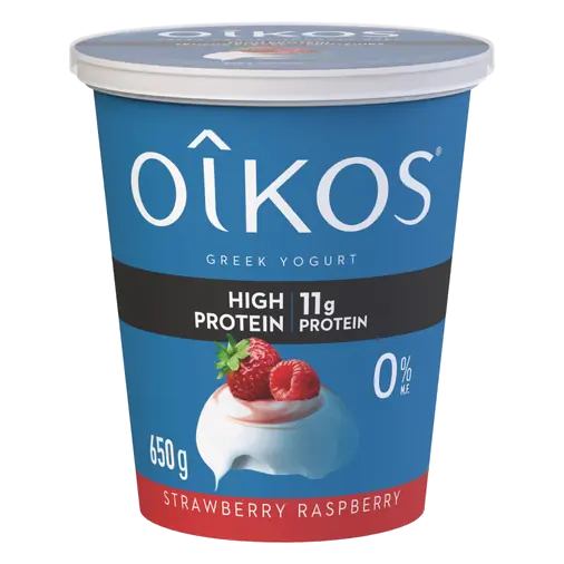 Greek Yogurt Blended High Protein Strawberry-Raspberry 650 g