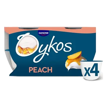 Oykos Peach Luxury Greek Style Yogurts