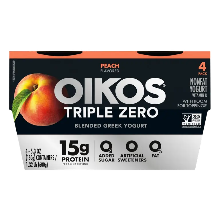Peach Flavored Blended Greek Nonfat Yogurt