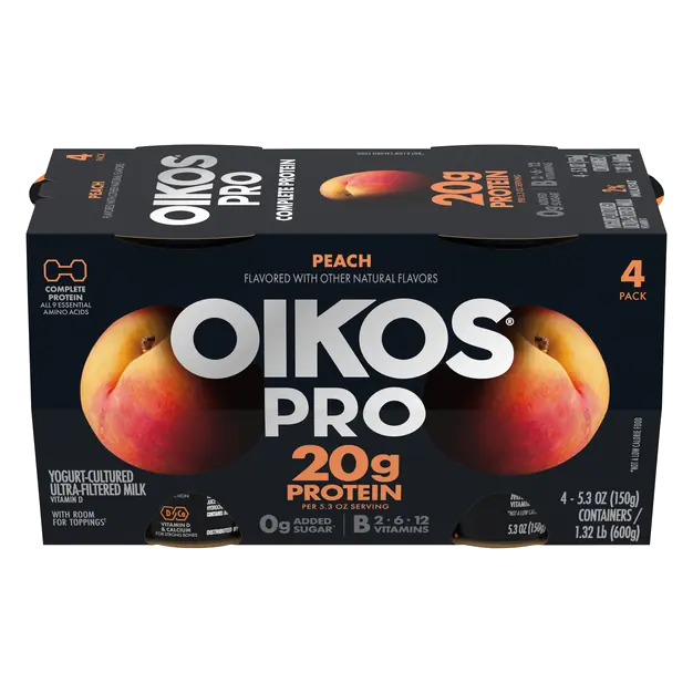 PRO Peach 20g Protein Cultured Milk Yogurt - 4 ct