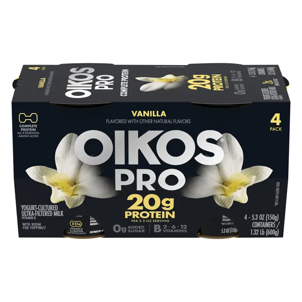 PRO Vanilla 20g Protein Cultured Milk Yogurt Cup 4 ct