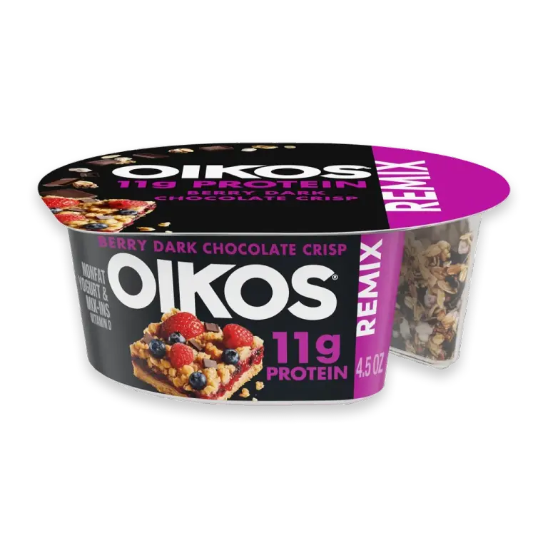 REMIX Berry Dark Chocolate Crisp 11g Protein Mixed Berry Nonfat Yogurt with Mix-Ins