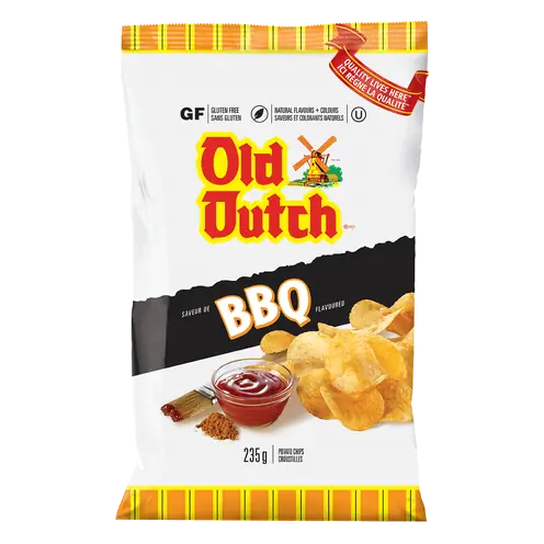 Old Dutch Gluten-Free Potato Chips Barbeque 235 g