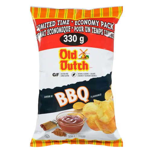 Old Dutch Gluten-Free Potato Chips BBQ 330 g