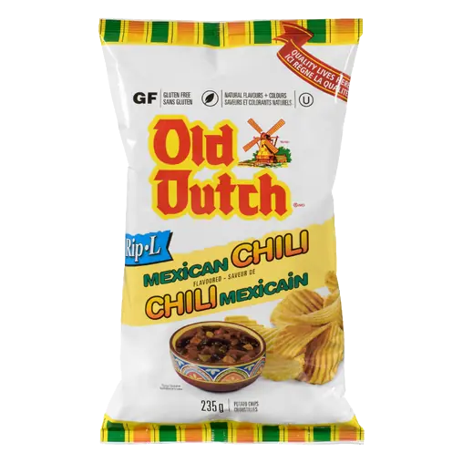 Old Dutch Gluten-Free Potato Chips Rip-L Mexican Chili 235 g