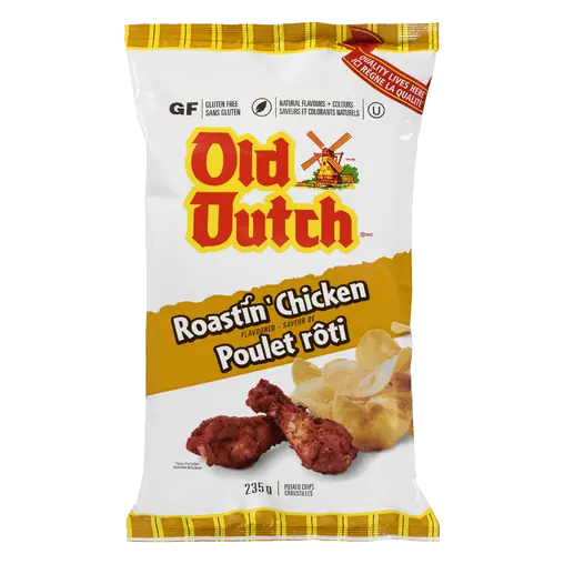Old Dutch Gluten-Free Potato Chips Roastin Chicken 235 g