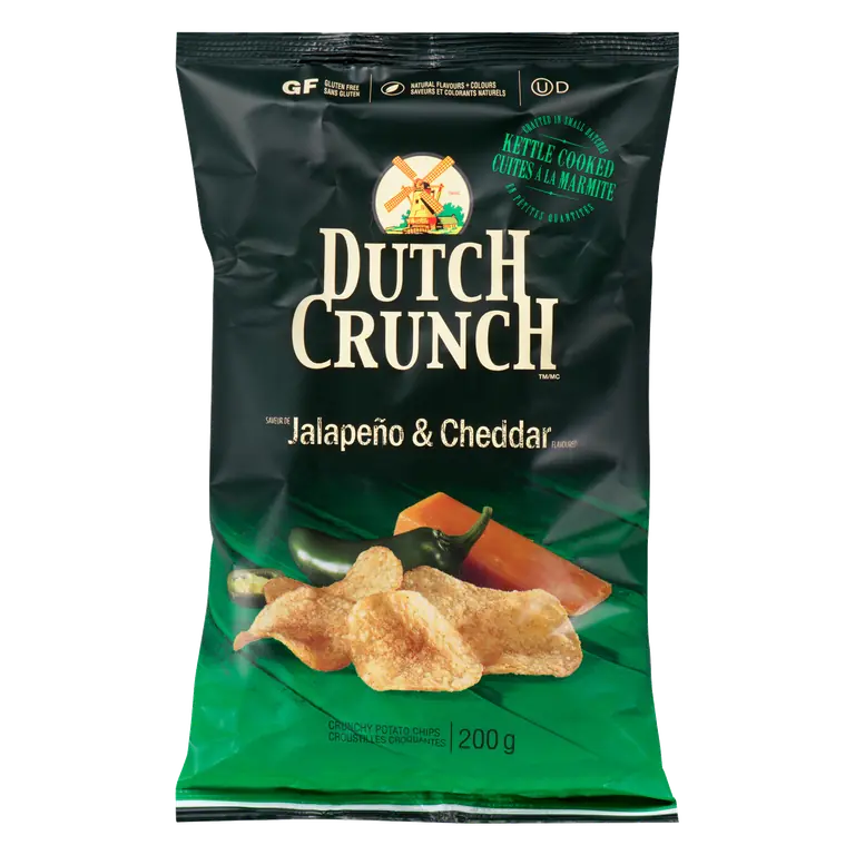 Gluten-Free Crunch Potato Chips Jalapeno & Cheddar 200 g