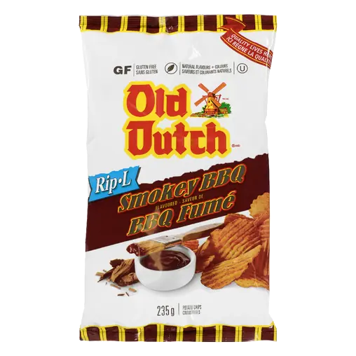 Gluten-Free Rip-L Potato Chips Smokey Barbeque 235 g