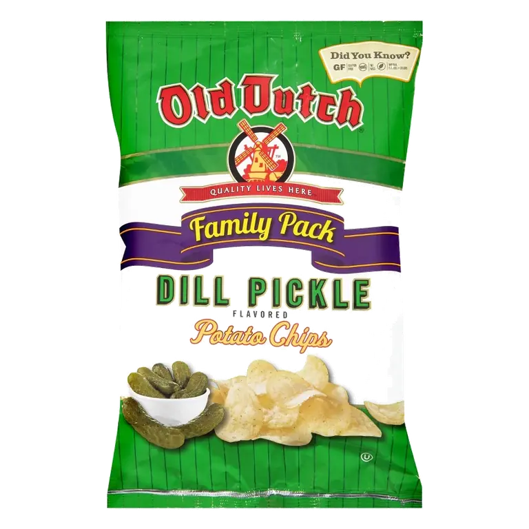 Old Dutch Dill Pickle Flavored Potato Chips - 9.5oz - Pack