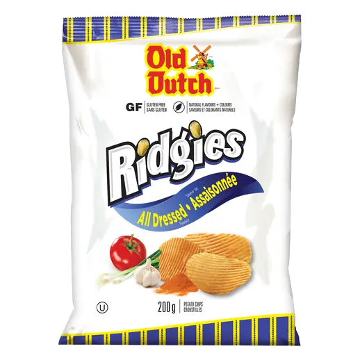 Gluten-Free Ridgies Potato Chips All Dressed 200 g