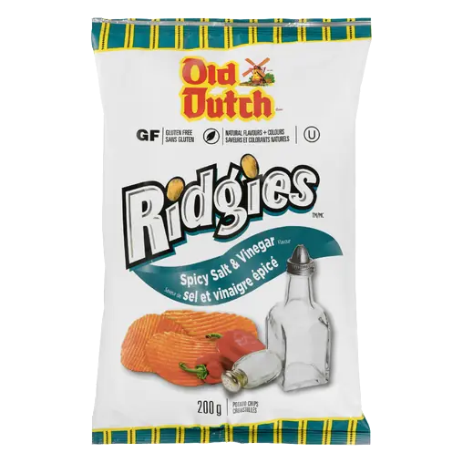 Gluten-Free Ridgies Potato Chips Spicy Salt & Vinegar 200 g