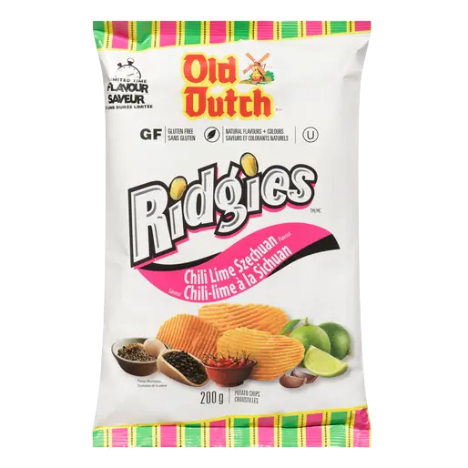 Ridgies Potato Chips Chili Lime Szechuan 200 g