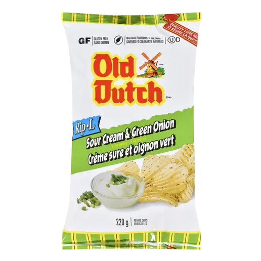 Rip-L Potato Chips Sour Cream & Green Onion 220 g
