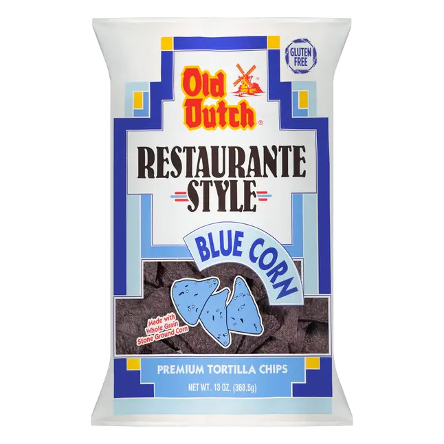 Old Dutch Restaurant Style Blue Corn Premium Tortilla Chips