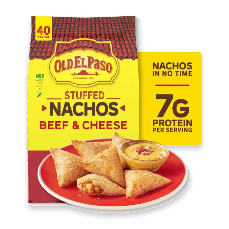 Beef and Cheese Stuffed Nachos Frozen Snacks