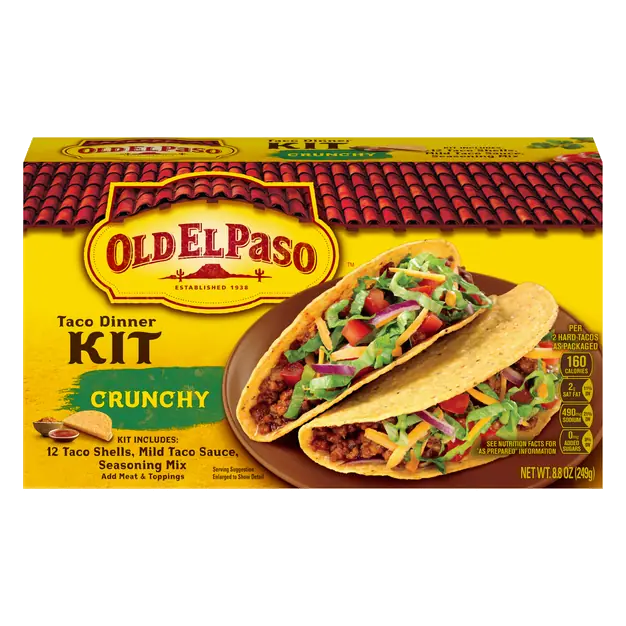 Crunchy Hard Taco Dinner Kit - 12 ct