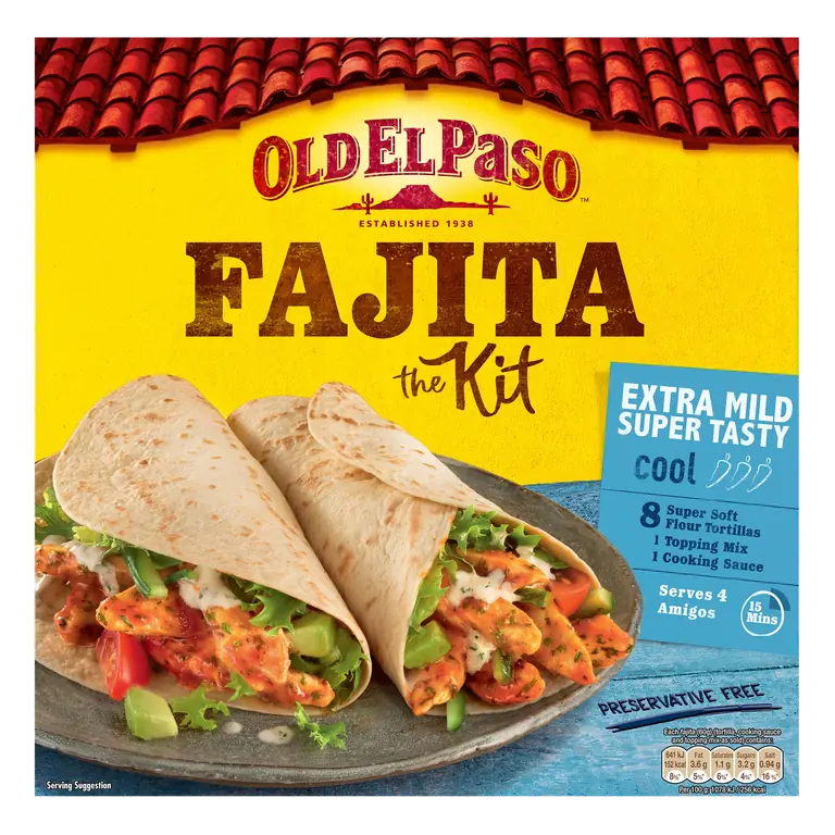 Old El Paso Fajita Kit Extra Mild Super Tasty
