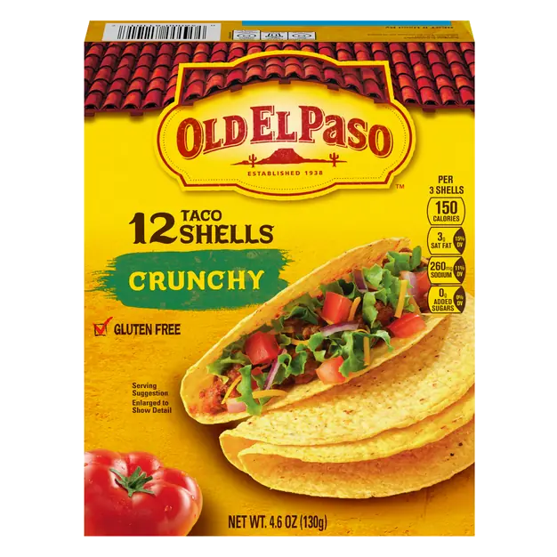 Gluten Free Crunchy Hard Taco Shells - 12 ct