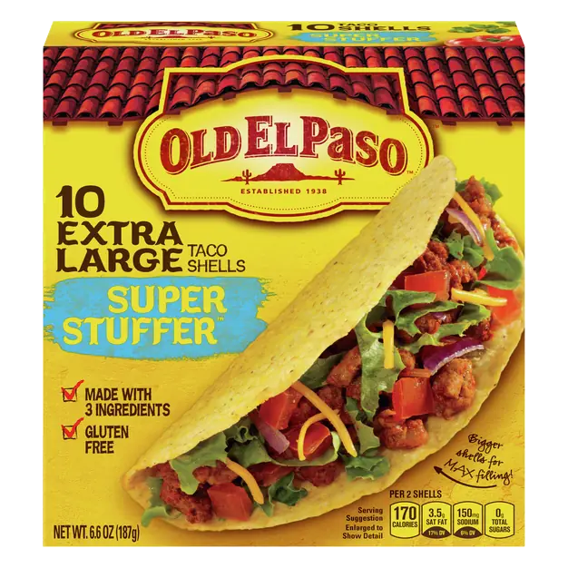 Gluten Free Extra Large Crunchy Hard Taco Shells - 10 ct
