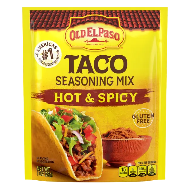 Gluten Free Hot & Spicy Taco Seasoning Mix Packet