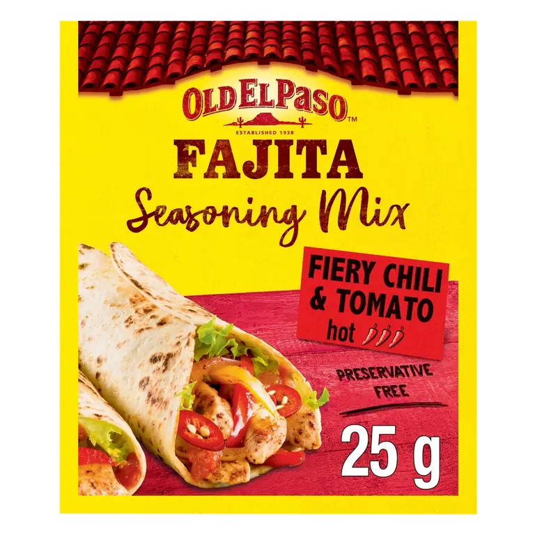 Hot Chili & Tomato Fajita Seasoning Mix 25g
