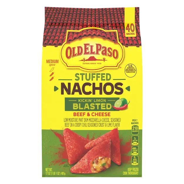 Limon Blasted Beef & Cheese Stuffed Nachos - 40 ct Frozen