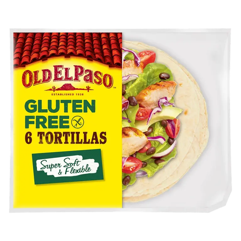 Mexican Gluten Free Regular Original Tortilla Wraps x6 216g