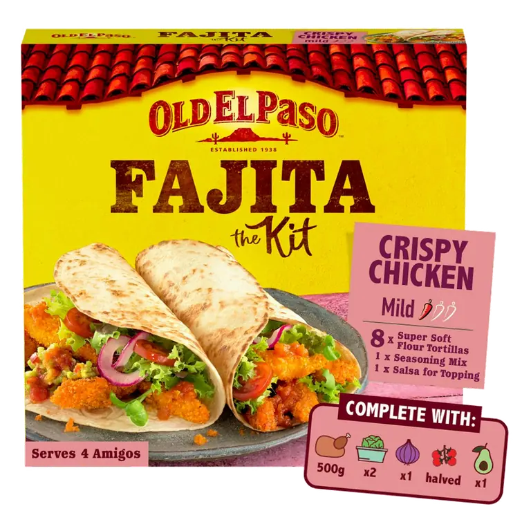 Mexican Oven Baked Crispy Chicken Fajita Kit 555g