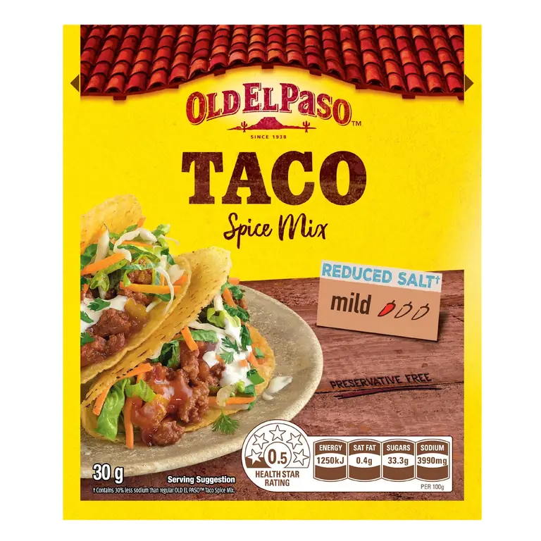Mexican Reduced Salt Taco Spice Mix Mild