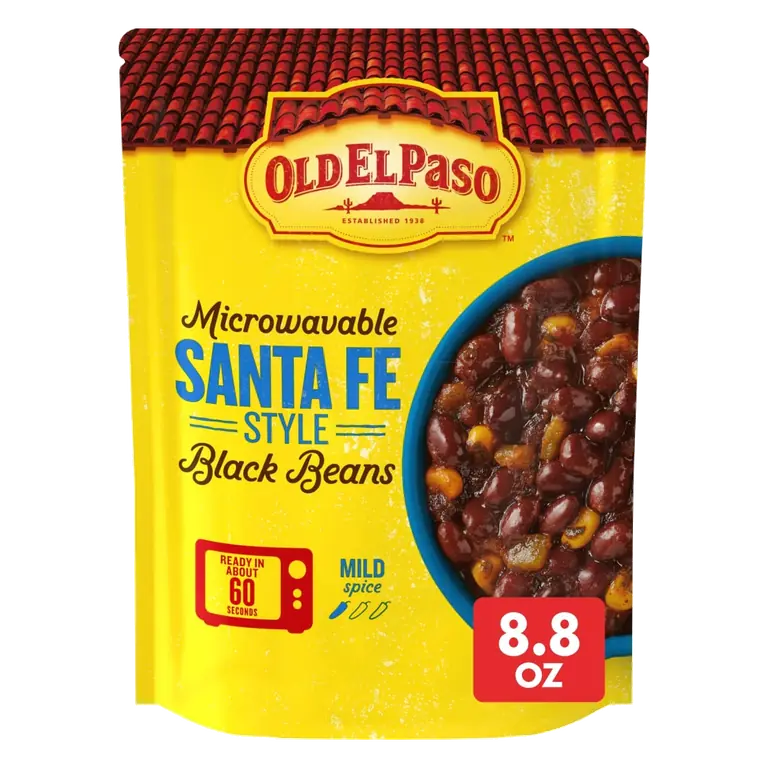 Microwavable Santa Fe Style Black Beans