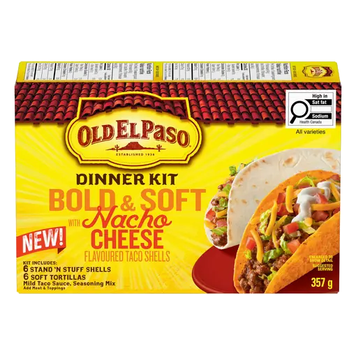 Dinner Kit Taco Bold & Soft Nacho Cheese 357 g
