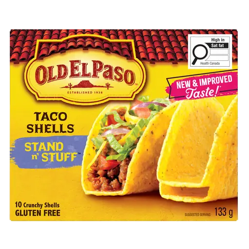 Gluten-Free Taco Shells Stand n' Stuff 10 Pack 133 g