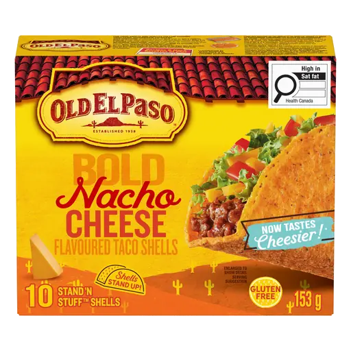 Hard Taco Shells Stand n' Stuff Cheesy Blasted 10 Pack 153 g