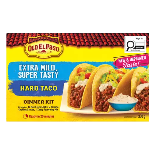 Taco Dinner Kit Extra Mild Super Tasty Hard 330 g