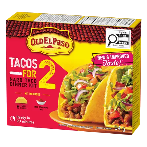 Taco Dinner Kit Tacos For 2 Hard 6 Shells 94 g