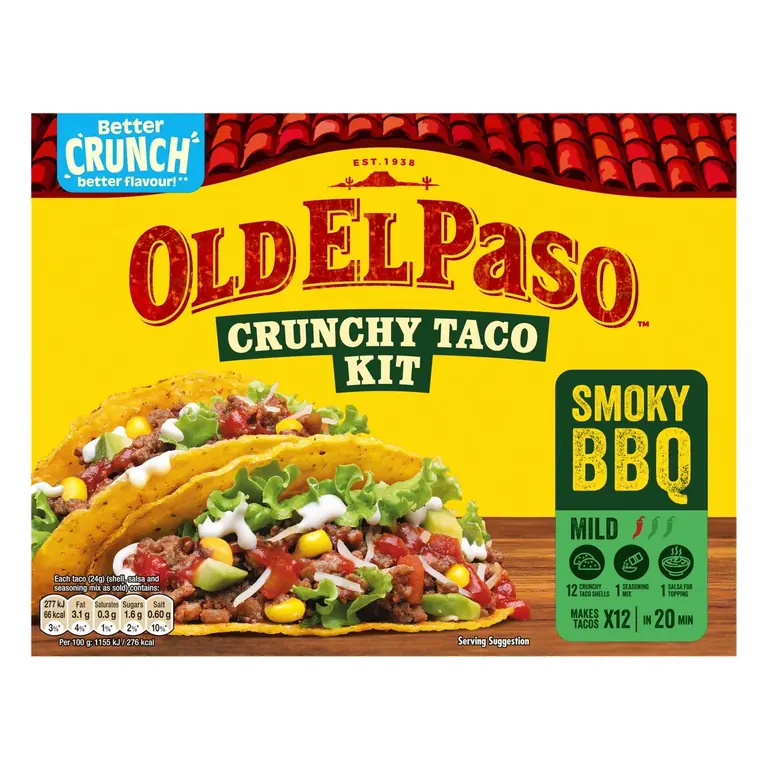 Smoky BBQ Crunchy Taco Kit 292g