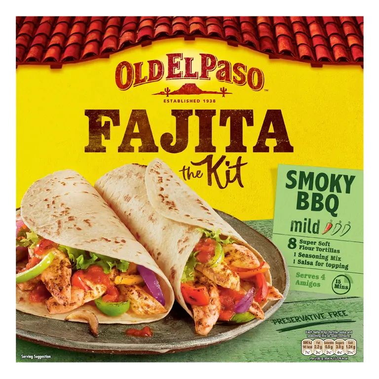 Old El Paso Smoky BBQ Fajita Kit 500g